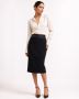 Y2K 00s Charcoal Wool Pencil Skirt
