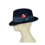 Vtg Black Felt Fedora by Dobbs, Sz 7 1/2