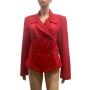 80s 90s Mod Tailored Red Wool Fitted Jacket