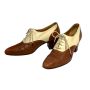 90s Italian Two Tone Spectator Wingtip Oxfords Heels | Women 7.5 B