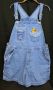 Disney Winnie The Pooh Jean Overalls sz XL Shorts Flowers Shortalls