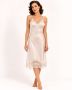 1940s–1950s Pale Peach Pink Saab Saabalon Lace Full Slip