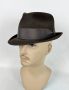 Vintage 70s Dark Brown Fedora, Trilby by Sears, Sz 7 1/8