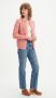 70s Pink Floral Knit Cardigan | Salmon Openwork Sweater | Cottagecore S