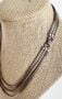 Vintage Forstner Sterling Silver Triple Snake Chain Necklace