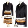 70s Brown, Cream and Tangerine Shirtwaist Dress by Toni Todd, B38