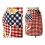 60s Gingham Tulip Tennis Skort Red & White Mod W28