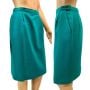 Vintage Pendleton Teal Virgin Wool Pencil Skirt
