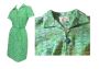 Vintage Mod 60s Day Dress ''Flutterbye'' Mint Green Checkered Print Polyester Knit Shift