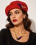 80s New Avant Gardé Gold & Purple Choker + Brooch 