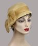 Vintage 70s Butterscotch Straw Asymmetrical Hat by Valerie Modes