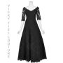 VICKY TIEL Vintage Haute Couture Black Lace Evening Gown - Fit & Flare - Size 10-12 LG 