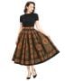50s Printed Full Circle Skirt | Davis & Catterall Print | 26'' Waist | 102'' Sweep