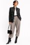 90s Black Leather Military Style Jacket with Silver Crest Buttons 