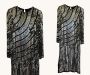 Vintage 90s Judith Ann Creations Sequined and Beaded Silk Cocktail Dress, Size XS