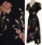 1970s Malibu Media Floral Print Rayon Wrap Dress, Size XS to S